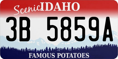 ID license plate 3B5859A