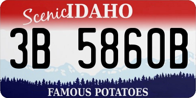 ID license plate 3B5860B