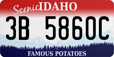 ID license plate 3B5860C