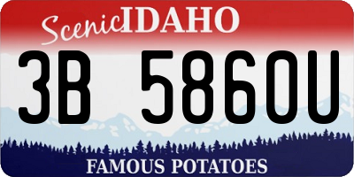 ID license plate 3B5860U