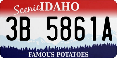 ID license plate 3B5861A