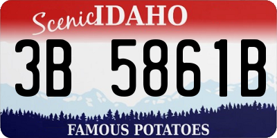 ID license plate 3B5861B