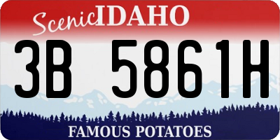 ID license plate 3B5861H