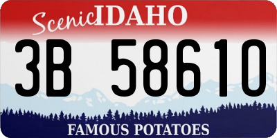 ID license plate 3B5861O