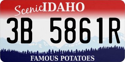 ID license plate 3B5861R