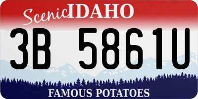 ID license plate 3B5861U
