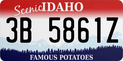 ID license plate 3B5861Z