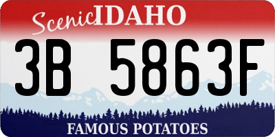 ID license plate 3B5863F
