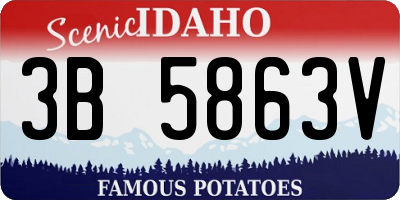 ID license plate 3B5863V