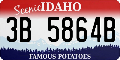 ID license plate 3B5864B