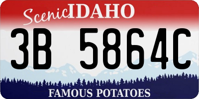 ID license plate 3B5864C