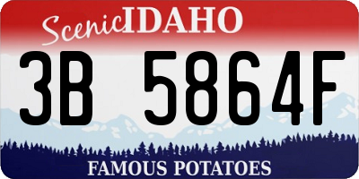 ID license plate 3B5864F