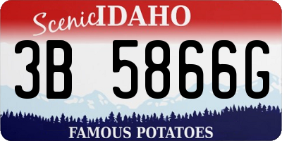 ID license plate 3B5866G