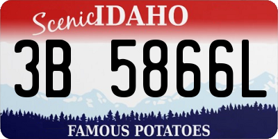 ID license plate 3B5866L