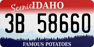ID license plate 3B5866O