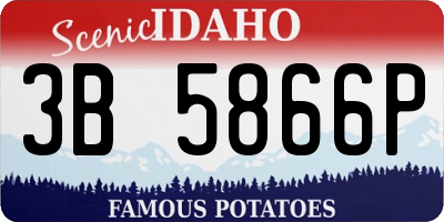 ID license plate 3B5866P