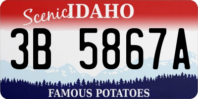 ID license plate 3B5867A