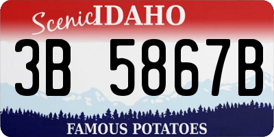 ID license plate 3B5867B