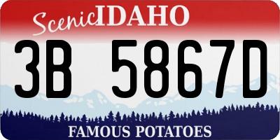 ID license plate 3B5867D