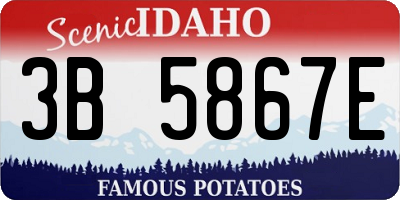 ID license plate 3B5867E