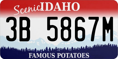 ID license plate 3B5867M