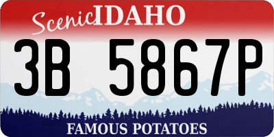 ID license plate 3B5867P