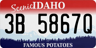 ID license plate 3B5867Q