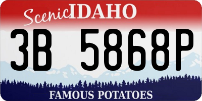 ID license plate 3B5868P