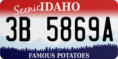 ID license plate 3B5869A