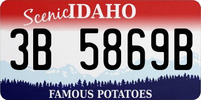 ID license plate 3B5869B