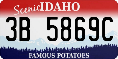 ID license plate 3B5869C