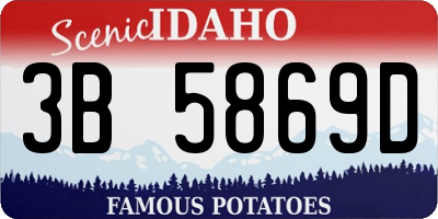 ID license plate 3B5869D