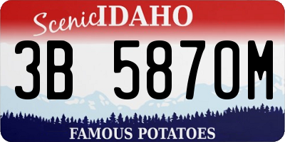 ID license plate 3B5870M