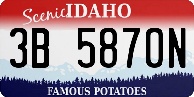 ID license plate 3B5870N