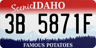ID license plate 3B5871F
