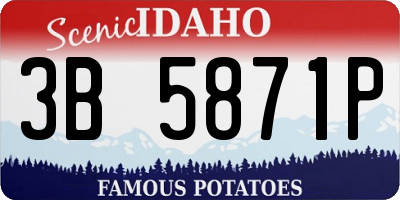 ID license plate 3B5871P