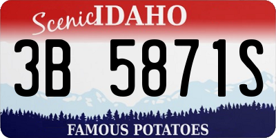 ID license plate 3B5871S