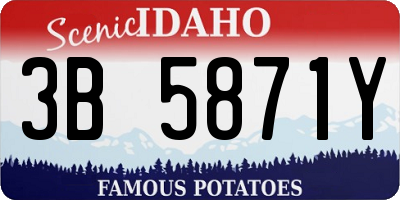 ID license plate 3B5871Y