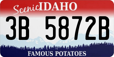 ID license plate 3B5872B