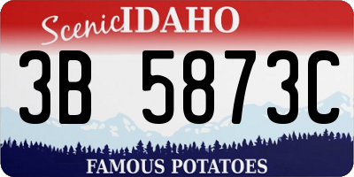ID license plate 3B5873C