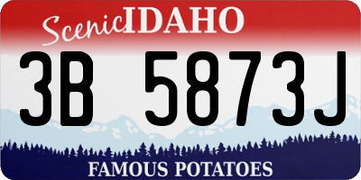 ID license plate 3B5873J