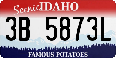 ID license plate 3B5873L