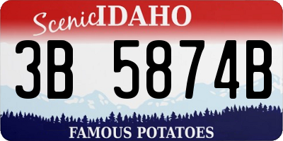 ID license plate 3B5874B