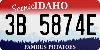 ID license plate 3B5874E
