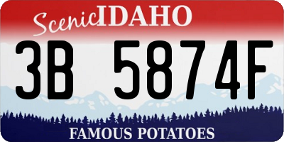 ID license plate 3B5874F