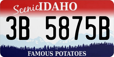 ID license plate 3B5875B
