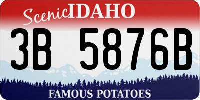 ID license plate 3B5876B