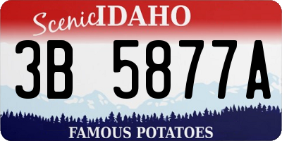 ID license plate 3B5877A