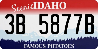 ID license plate 3B5877B