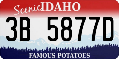 ID license plate 3B5877D
